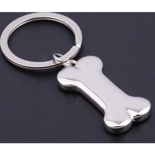 Cat Dog Bone Metal Keychain Cute Lovely Key Chain Ring Cover Holders Trinket Chaveiro Llaveros Sleutelhangers Brelok Anahtarlik