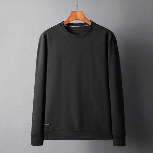 Man Hoody Streetwear Capless Pullover Sweatshirt Tide Brand Round Neck Long Sleeve Loose Top 2021 Spring New