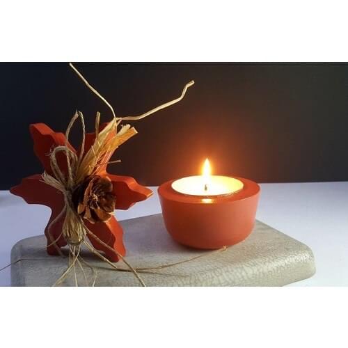 AYS Design Decorative Star Concrete Candle Holder Set 2'li