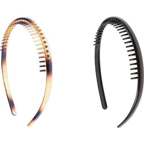 Pack of 2 Resin Zigzag Headband Sports Soccer Hoop Band Hair Accessories