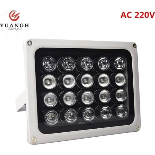 AC 220V Illuminators Light LED Infrared Lamp 20pcs Array Led IP65 Waterproof Night Vision Fill Light For Video Camera