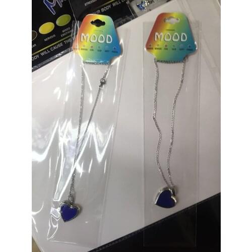 Stainless Steel Changing Color Heart Necklace Mood necklace Emotion Feeling Temperature can open Pendant necklace 120pcs/lot
