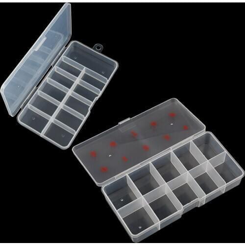 1 pc clear Nail Art False Nails Empty Storage Case Fake Nails Plastic Container Gems Stones Strass Display Nail Tips Box Ta#073