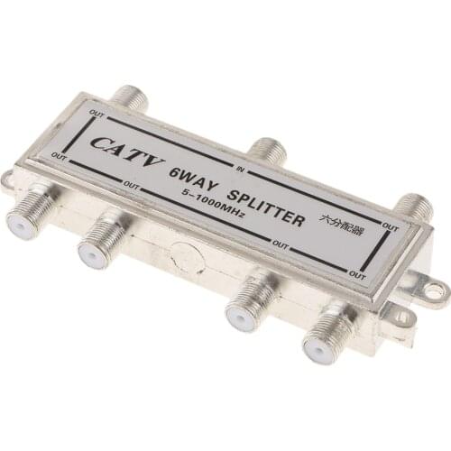 Premium 6 Way TV Singal Splitters 1 In 6 Out Coaxial Cables RG6 For Satellite TVs VCRs RF Radios Antenna