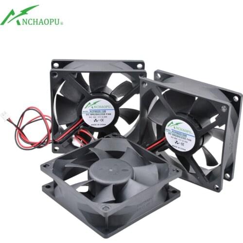 ACP8025 8cm 80mm fan 80x80x25mm DC5V 12V 24V 2pin Cooling fan suitable for chassis power inverter