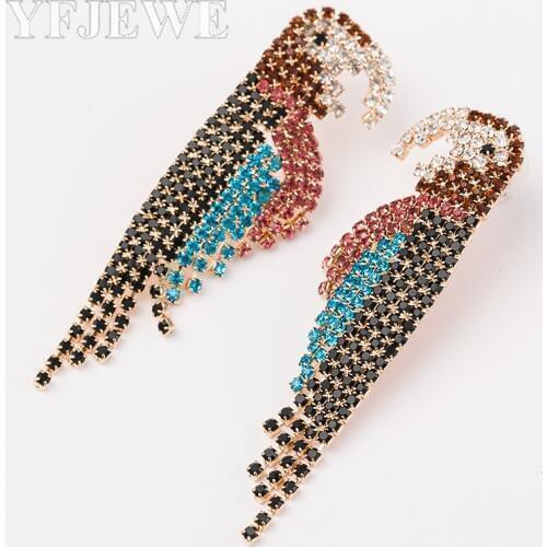 YFJEWE New Fashion Jewelry Alloy Multicolor Long Drop Earrings for Women Factory Wholesale E052