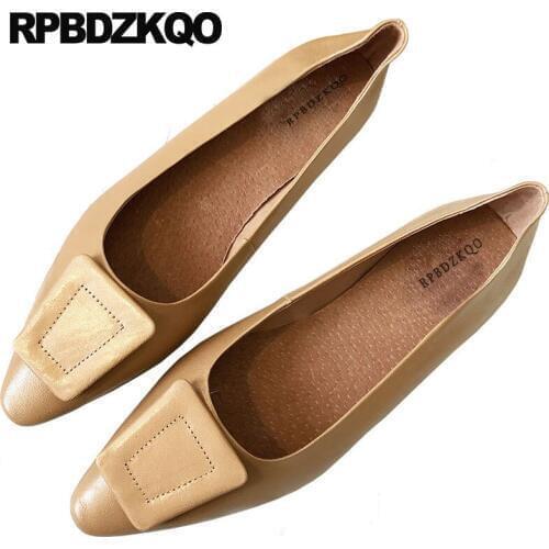 Pointed Toe Female European Ladies Slip On Flats Work Italian 2018 Chinese Women Dress Shoes Vintage Party China Office Designer