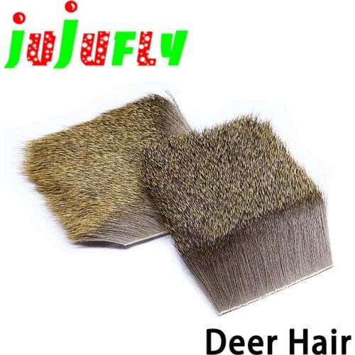1patch 8*8cm natural tanned genuine deer hair patch selected medium long deer back hair fly wings fly tying materials