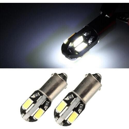 2Pcs Car 8SMD LED Auto 12V Lights Bulbs White Lighting Instrument Lamp Tool