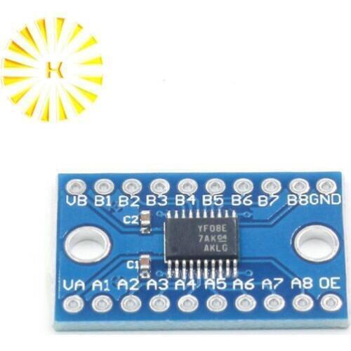 3.3V 5V TXS0108E 8 Channel Logic Level Converter Convert TTL Bi-Directional Mutual Convert Connector