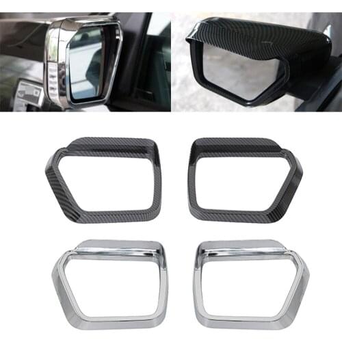 ABS Side Rearview Mirror Rain Eyebrow Frame Cover Decorative Trim Fit for Ford F150 2021 2022 Exterior Car Accessories