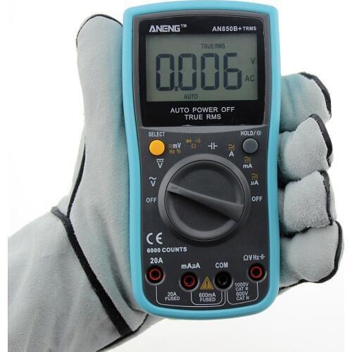 ANG850B+ 17B+ Transistor Tester AC/DC Voltage Current Capacitance Ohm Auto Range Digital multimeter with Temperature Measurement