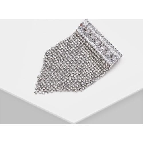 Amorita boutique Exaggerated fringed delicate zircon brooch