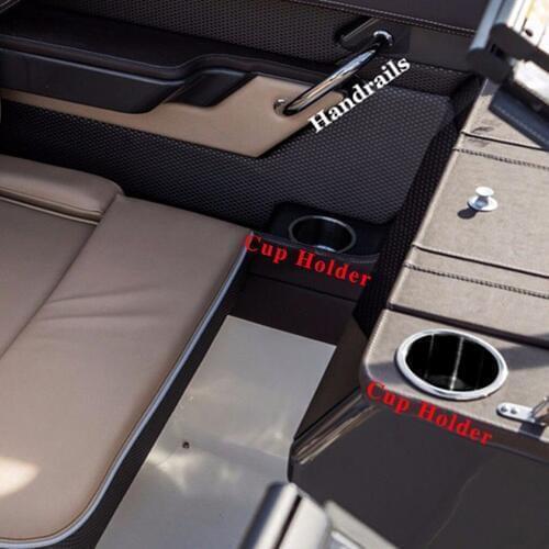 2 Pieces Boat Plastic Cup Drink Can Holder Universal Boat Marine RV Black