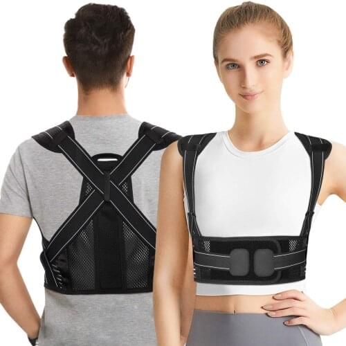 Elastic Adjustable Belt Steel Plate Orthopedic Shoulder Spine Upper Back Braces & Supports Posture Corrector Belt Pain Relief