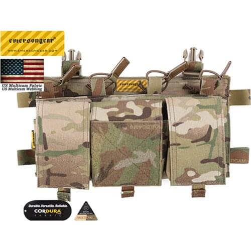 Emerson MF Style Quad 5.56 Compatible Placard Magazine Bag Mag Pouch For Airsoft Tactical Chest Rig Vest EM7367