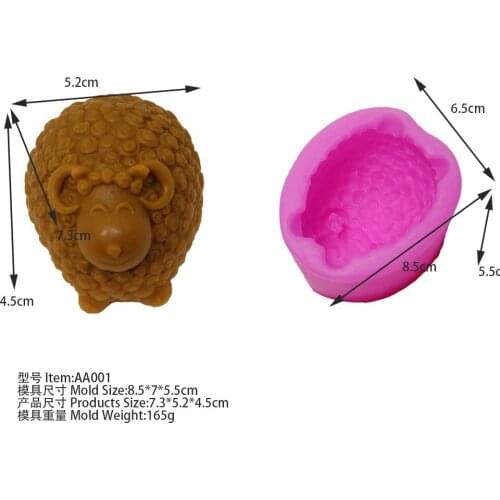 Sheep silicone mold handmade soap mold candle mold