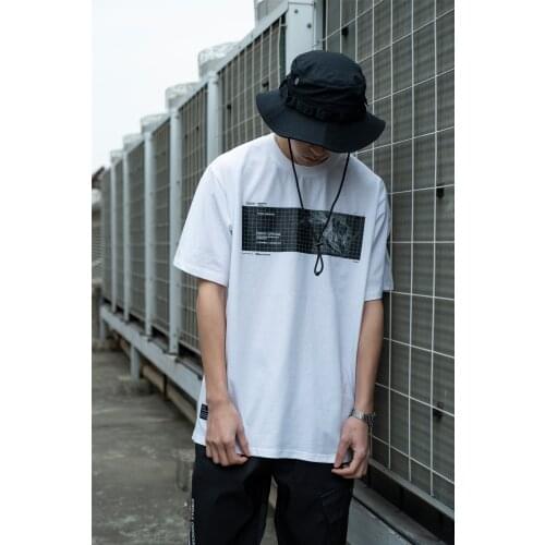 Cotton T-shirt robotic console print techwear streetwear mecha киберпанк