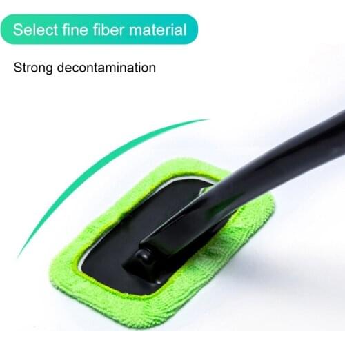 Window Windshield Cleaning Tool Microfiber Cloth Car Cleanser Brush with Detachable Handle Auto Inside Glass Wiper SUB Sale