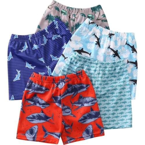 Summer Toddler Infant Kids Boys Dinosaur Shark Printed Swimming Trunks Beach Shorts Surfing Hawaiian Style Beach Pants 1-5t