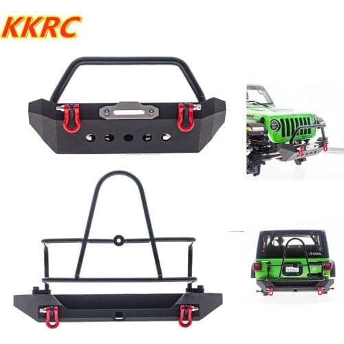Metal Front & Rear Bumper for 1/10 RC Crawler TRX4 Traxxas Defender Bronco Axial SCX10 SCX10 II 90046 90047