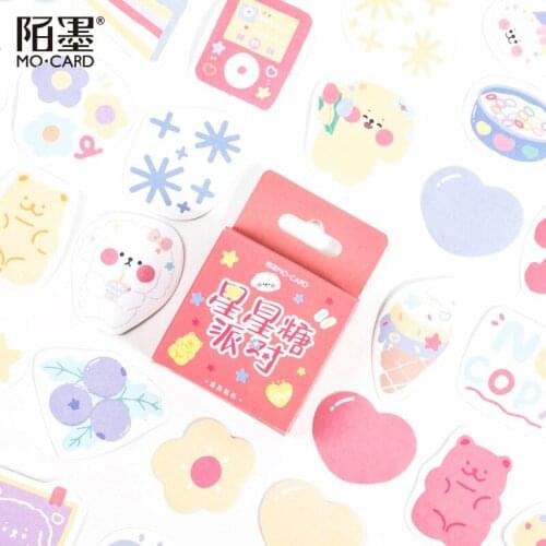 Star Candy Party Cute Boxed Kawaii Stickers Planner Scrapbooking Stationery Japanese Diary Stickers