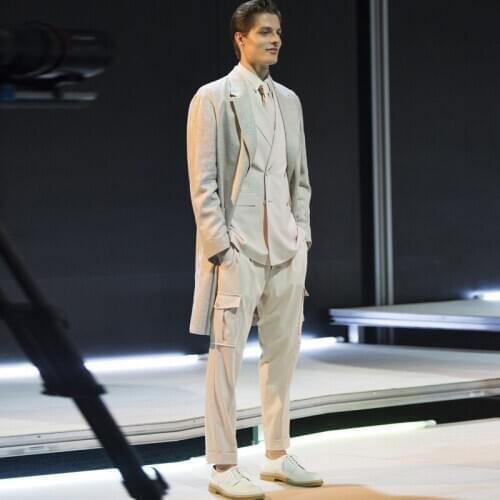 Mens Cropped Pants Slim Fit 2020 Fall/Winter High-end Simple Show Crimped Pants Cargo Pants Casual Pants