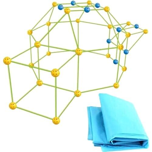 1PCS Luminous Fort Building Kit DIY Building Toys Construction Tent Toys For Boys And Girls Christmas Halloween Birthday Gift