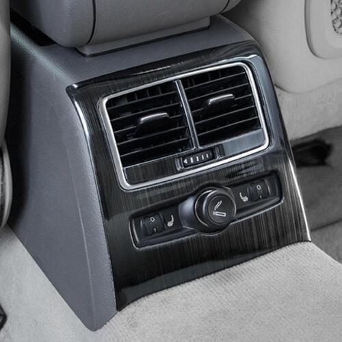 Stainless Steel Rear Air Conditioner Vent Frame Decoration Cover Trim 2pcs For A6 C6 2005-2011 Car Styling Interior Accessories