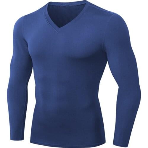 New Men Compression Plus Fleece Long Sleeve Running T-Shirt Keep Warm Mens Quick Dry Bodybuilding Gym Fitness Male Sportswear