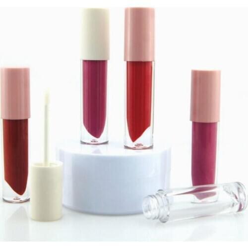 New 1/5pcs 3ML Frosted Cover Transparent Lip Glaze Tubes Plastic Lip Gloss tubes Bottles Cosmetic Containers sample vials