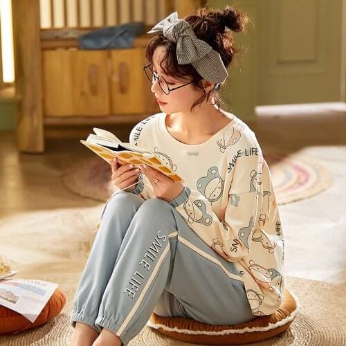 Maternity Nursing Clothing Autumn Winter long sleeve Sleepwear Breastfeeding pajamas sets for Pregnant Women Nightwear