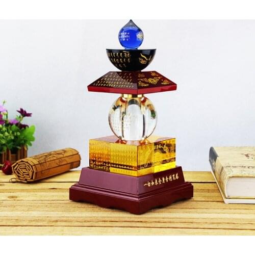 Wholesale Buddhist articles efficacious Tantric talisman Tibetan Buddhism color crystal dagoba stupa tower Bodhi pagoda statue