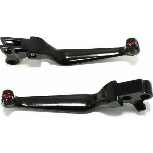 Pair Motorcycke Skull Brake Clutch Lever For Harley FLSTF Fat Boy FXSTB Night Train FXDWG Dyna Wide Glide Sportster 883 1200