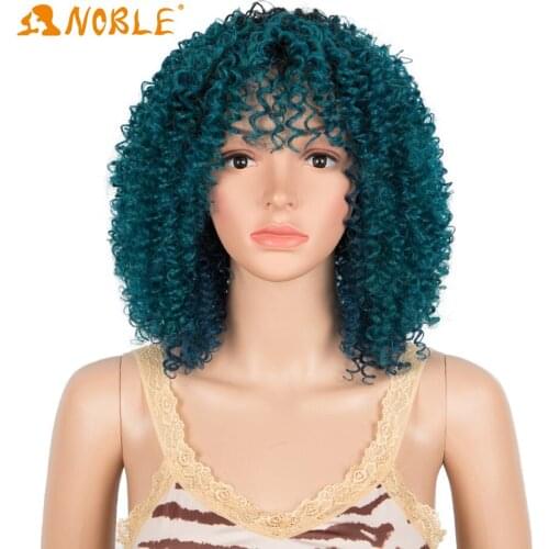 Noble girl cosplay wig party Synthetic Curly Wig Green Red pink Wig With Bangs парик Short Bob Wigs For Women Heat Resistant Wig