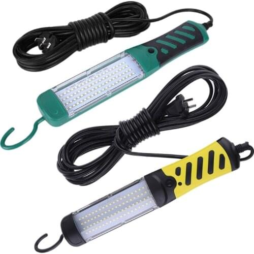 Portable LED Emergency Safety Work Light Handheld 80 LED Beads Flashlight Car Inspection Repair Torch 220V With Hook Portable La
