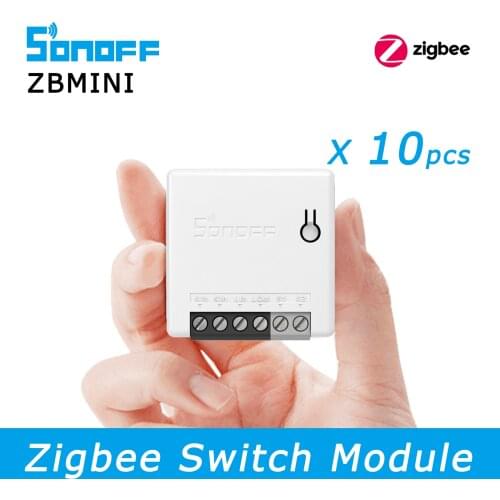 SONOFF ZBMINI Zigbee Mini Switch Relay Module 2 Way Switch, Support ZBBridge SmartThings Hub Philip Hue Alexa Google Home