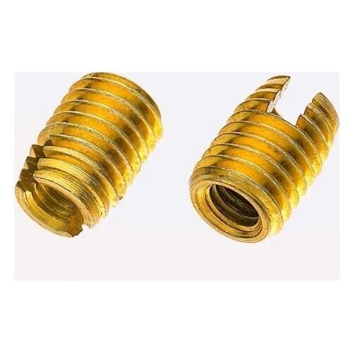 5/10Pcs M2 M2.5 M3 M4 M5 M6 M8 Galvanized Self Tapping insert Screw Bushing 302 Slotted Type Wire Thread Insert Nut Repair HW068