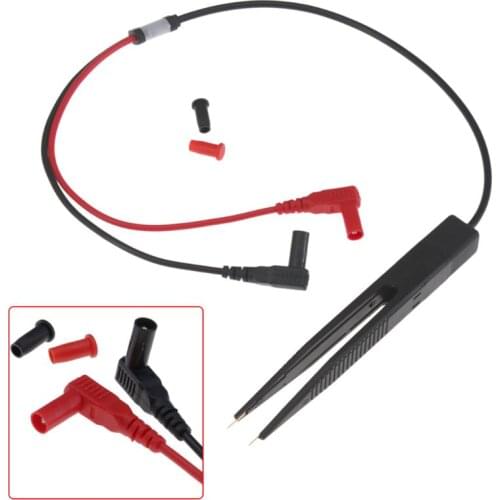 SMD Inductor Test Meter Clip Probe Tweezers For Resistor Multimeter Capacitor