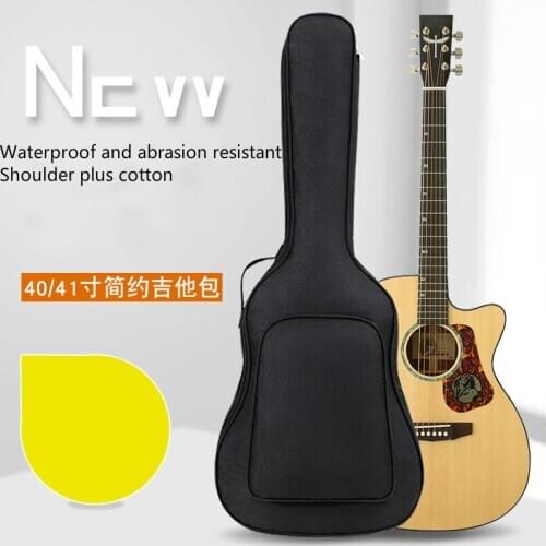 8mm Thick Guitar Bag 40/41Inch Universal Folk Acoustic Guitar Backpack Shoulders Plus Cotton Waterproof Guitar Bag