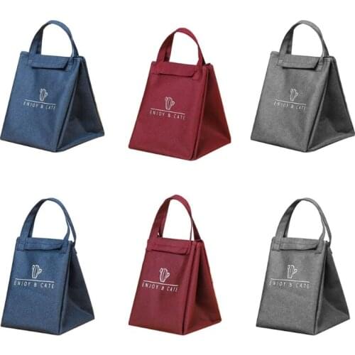 Lunch Bag for Men Women Children Adult Simple Waterproof Insulated Adult Lunch Bag Oxford Cloth Material 3 Colors 2 Size G5AE