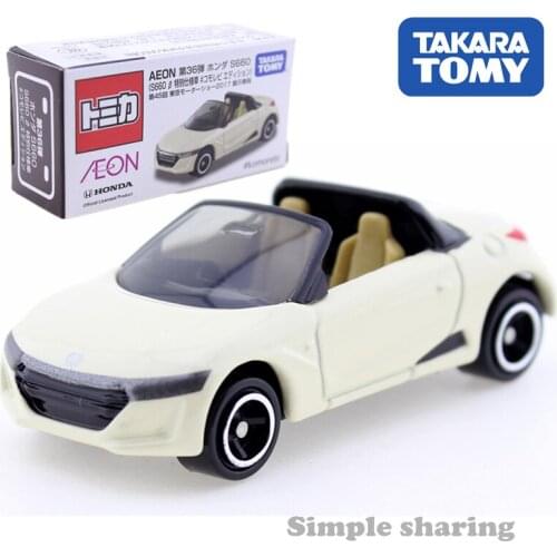 Takara Tomy Tomica AEON 36 Honda Civic S660 Diecast Miniature Convertible Car Model Kit Funny Magic Baby Toys