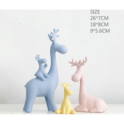 Elk ornaments home Accessories Modern Minimalist Wedding Living Room Wine Cabinet Cute Decorations Christmas Gift Decor Home