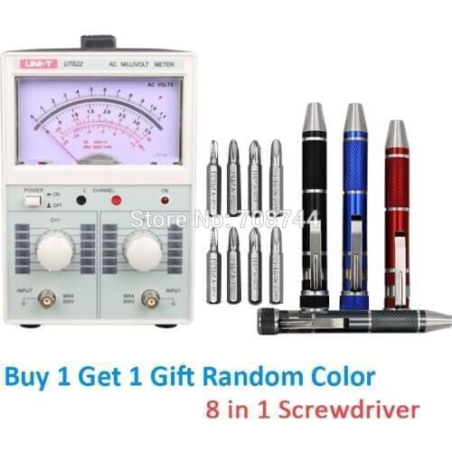 UNI-T UT621 Analog VoltageDigital Voltmeter Analog Multimeter 100uV-300V Millivoltmeter