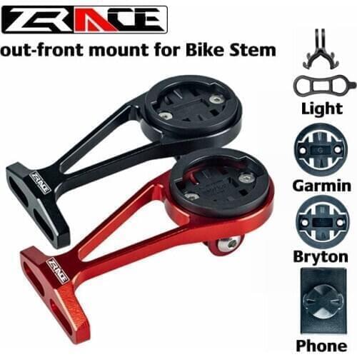 ZRACE Bicycle Computer Out Front Mount Holder for Bike Stem Compatible iGPSPORT Garmin Bryton GoPro mobile phone headlight