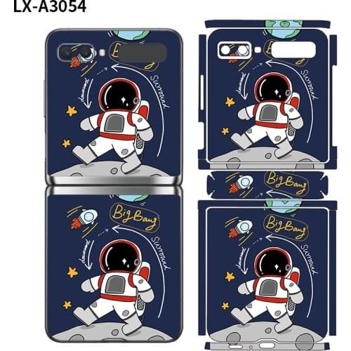 Z Flip Sticker For Samsung Galaxy Z Flip Cartoon Animals Dazzling Abstract Pattern Protection Mobile Phone Sticker Back Flim