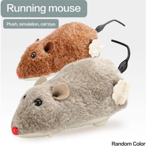 Clockwork Plush Mouse Will Jump And Wag Its Tail, Pet Dog, Cat Toy For Cats Funny Kitten Toy Pet Cats Training Game Cat Supplies