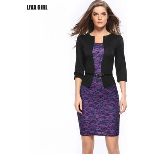 Woman Summer Dress 2021 European Grand New Mock Two-Piece Lace Hip Pencil dress Women Dresses Vestidos HJY709