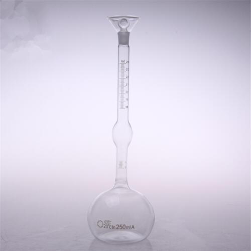 250ml solid specific gravity bottle cement pycnometer Le Chatelier flask for lab grade A