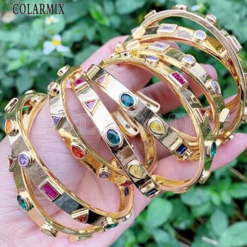 3 Pcs Colorful Crystal bangle Jewelry Elegant Metal bangle jewelry fashion bangle for women jewelry Bangle jewelry 51452
